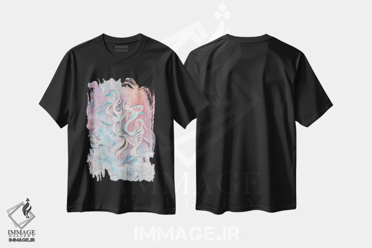تیشرت مشکی طرح دار – تیشرت هنری ,طوفان اثر مت میلر فروشگاه ایماژ