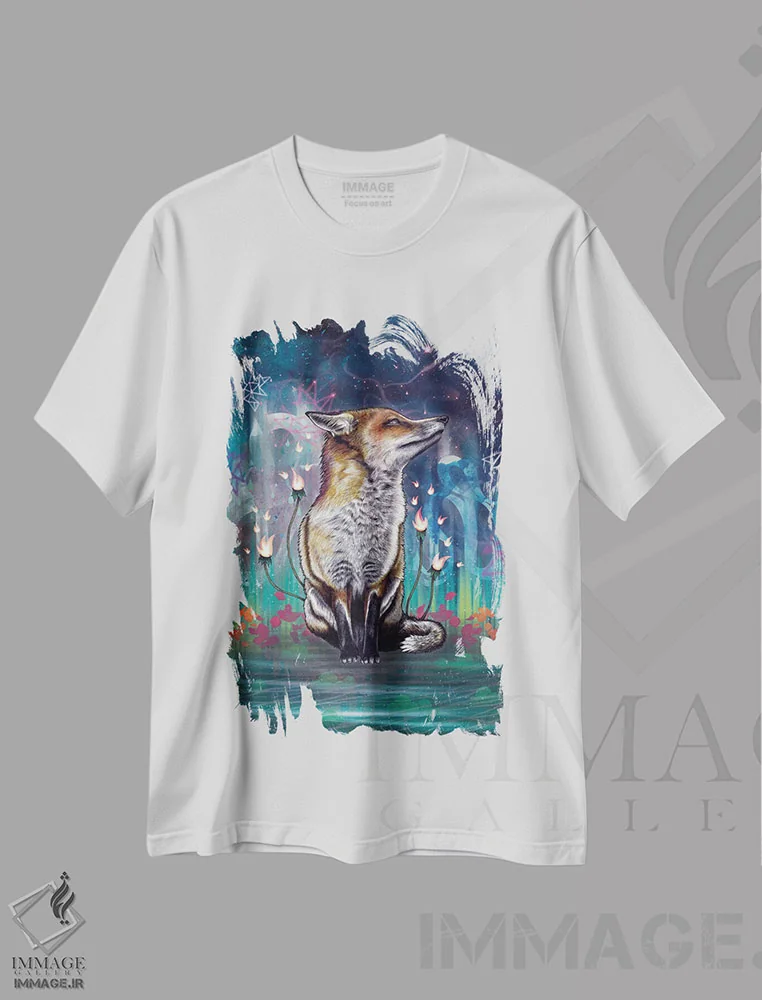 تیشرت سفید طرح دار – تیشرت طبیعت ,نوری هست اثر مت میلر فروشگاه ایماژ