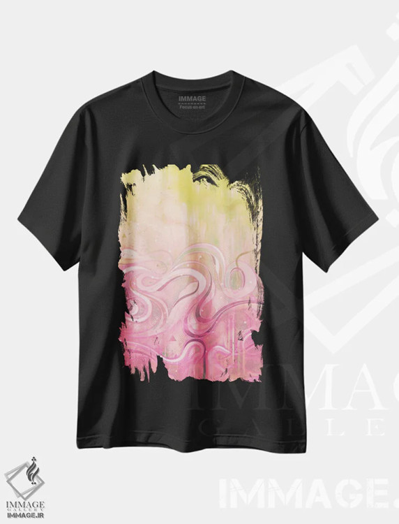 تیشرت مشکی طرح دار – تیشرت طبیعت ,غروب آبشار اثر مت میلر immage.ir