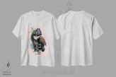 تیشرت سفید طرح دار – تیشرت هنری ,جادوی سیاه اثر مت میلر immage.ir