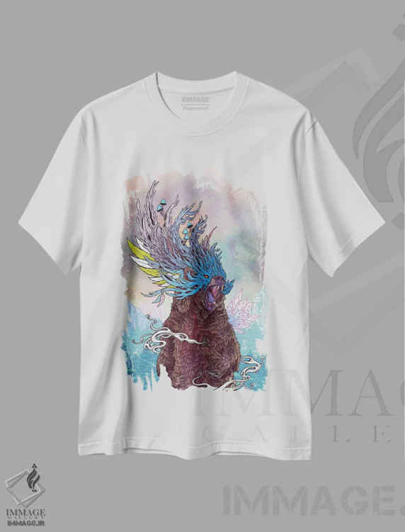 تیشرت سفید طرح دار – تیشرت طبیعت ,روح سفرکننده اثر مت میلر فروشگاه ایماژ
