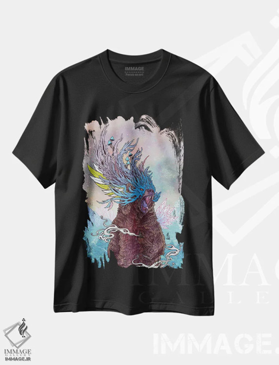 تیشرت مشکی طرح دار – تیشرت طبیعت ,روح سفرکننده اثر مت میلر immage.ir