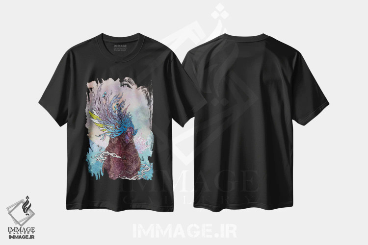 تیشرت مشکی طرح دار – تیشرت طبیعت ,روح سفرکننده اثر مت میلر immage.ir