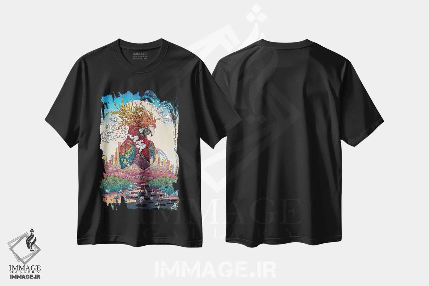 تیشرت مشکی طرح دار – تیشرت طبیعت ,سرزمین های مرزی اثر مت میلر فروشگاه ایماژ