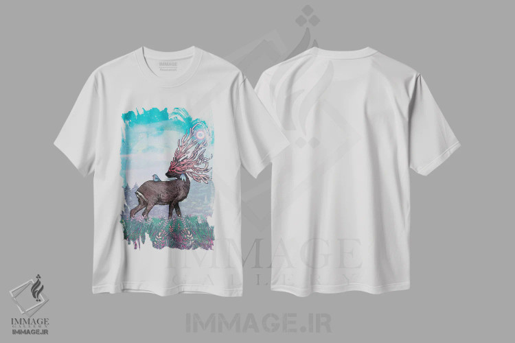 تیشرت سفید طرح دار – تیشرت طبیعت ,همراهان اثر مت میلر فروشگاه ایماژ
