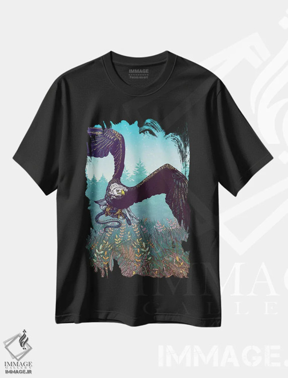 تیشرت مشکی طرح دار – تیشرت اسپرت هنری ,شکار اثر مت میلر immage.ir