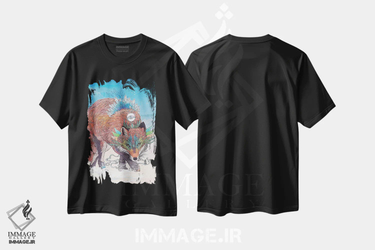 تیشرت مشکی طرح دار – تیشرت هنری ,کیتسون اثر مت میلر فروشگاه ایماژ