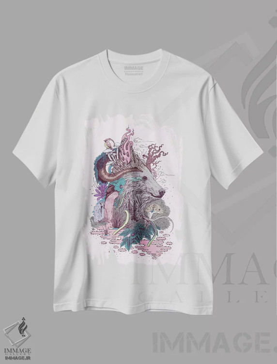 تیشرت سفید طرح دار – تیشرت طبیعت ,نگهبان جنگل اثر مت میلر immage.ir