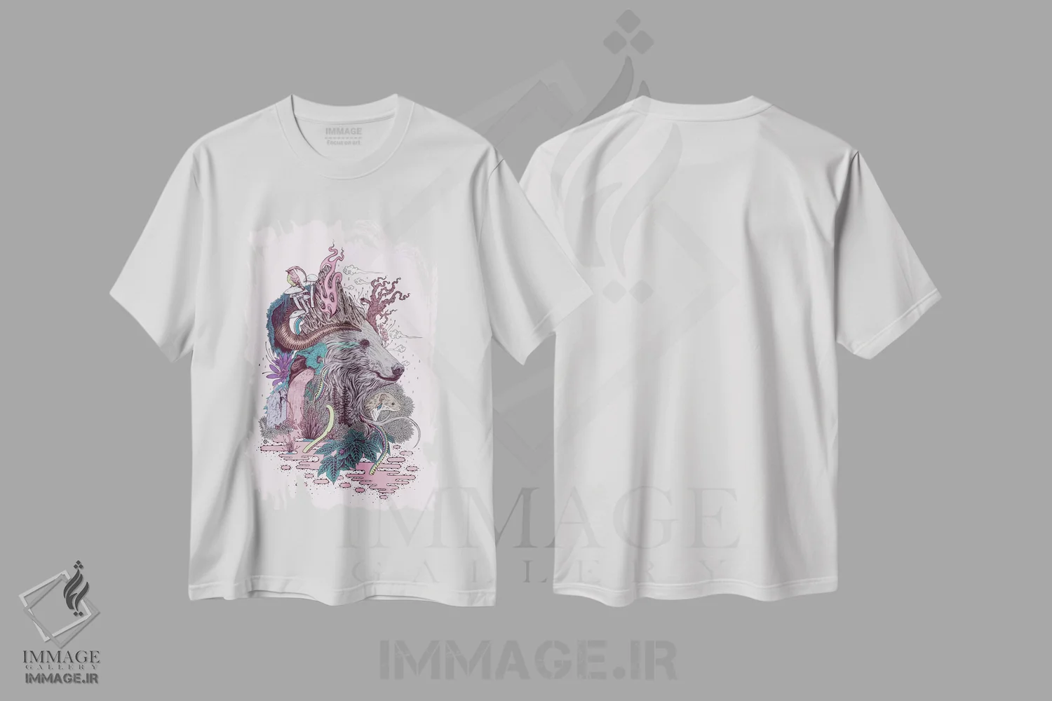تیشرت سفید طرح دار – تیشرت طبیعت ,نگهبان جنگل اثر مت میلر immage.ir