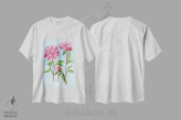 تیشرت سفید طرح دار – تیشرت هنری ,باغبان گل صدتومانی آبرنگ اثر میشل موسپنس فروشگاه ایماژ
