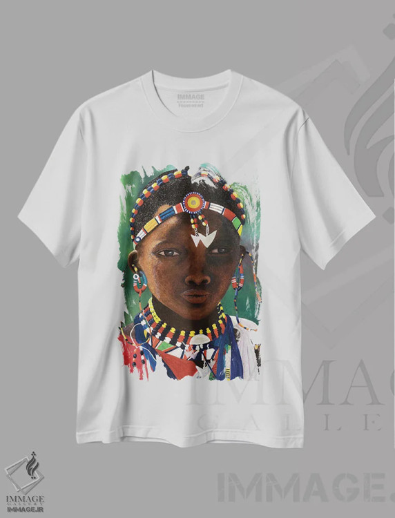 تیشرت سفید طرح دار – تیشرت هنری ,کودکان جهان چهارم اثر مگان موریس immage.ir
