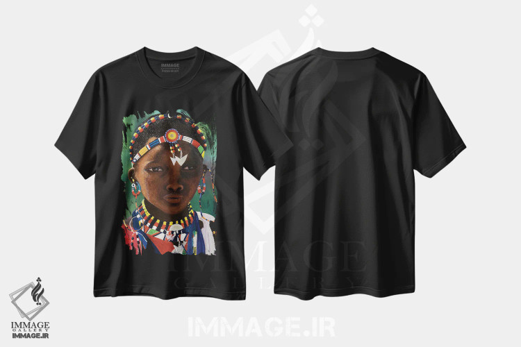 تیشرت مشکی طرح دار – تیشرت هنری ,کودکان جهان چهارم اثر مگان موریس فروشگاه ایماژ