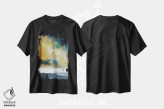 تیشرت مشکی طرح دار – تیشرت انتزاعی ,شکار خورشید اول اثر مایکل مک سوینی فروشگاه ایماژ