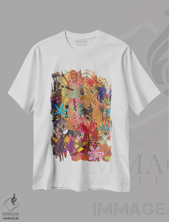 تیشرت سفید طرح دار – تیشرت حیوانات ,"به بهشت خوش آمدید" اثر ماگالی مودوکس فروشگاه ایماژ