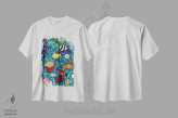 تیشرت سفید طرح دار – تیشرت دریایی ,"بازدید از آکواریوم" اثر ماگالی مودوکس immage.ir