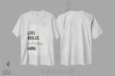 تیشرت سفید طرح دار – تیشرت تایپوگرافی ,عشق خانه ای شاد می سازد اثر مندی لین فروشگاه ایماژ