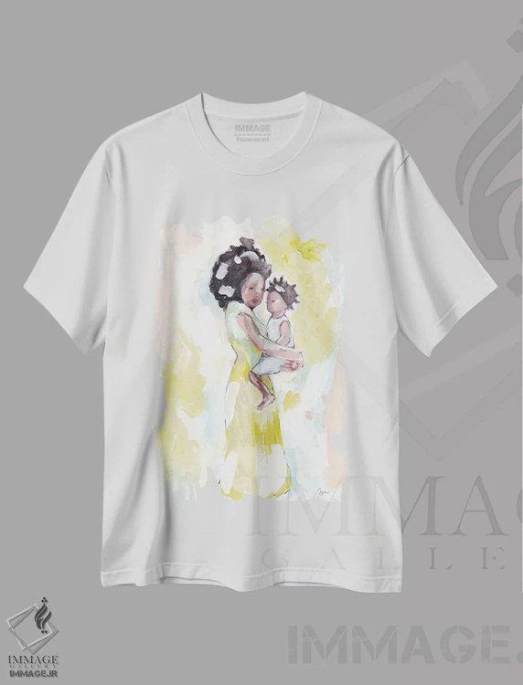 تیشرت سفید طرح دار – تیشرت هنری معنوی ,عشق بدون قید و شرط اثر جسیکا مینگو فروشگاه ایماژ