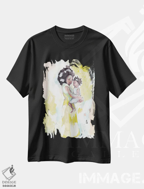 تیشرت مشکی طرح دار – تیشرت هنری معنوی ,عشق بدون قید و شرط اثر جسیکا مینگو immage.ir