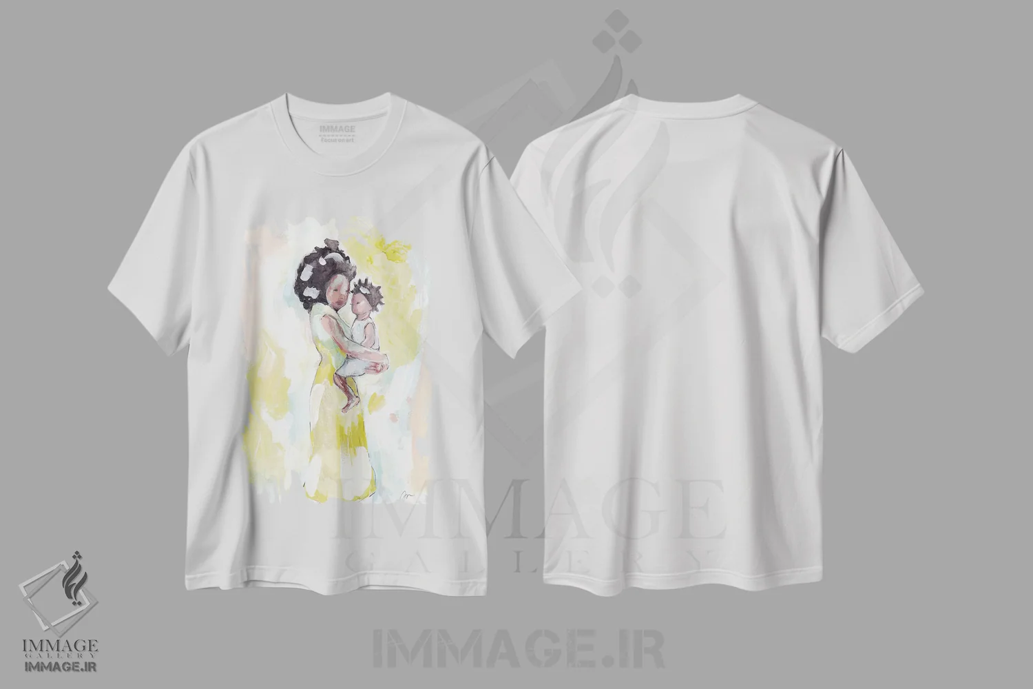 تیشرت سفید طرح دار – تیشرت هنری معنوی ,عشق بدون قید و شرط اثر جسیکا مینگو فروشگاه ایماژ