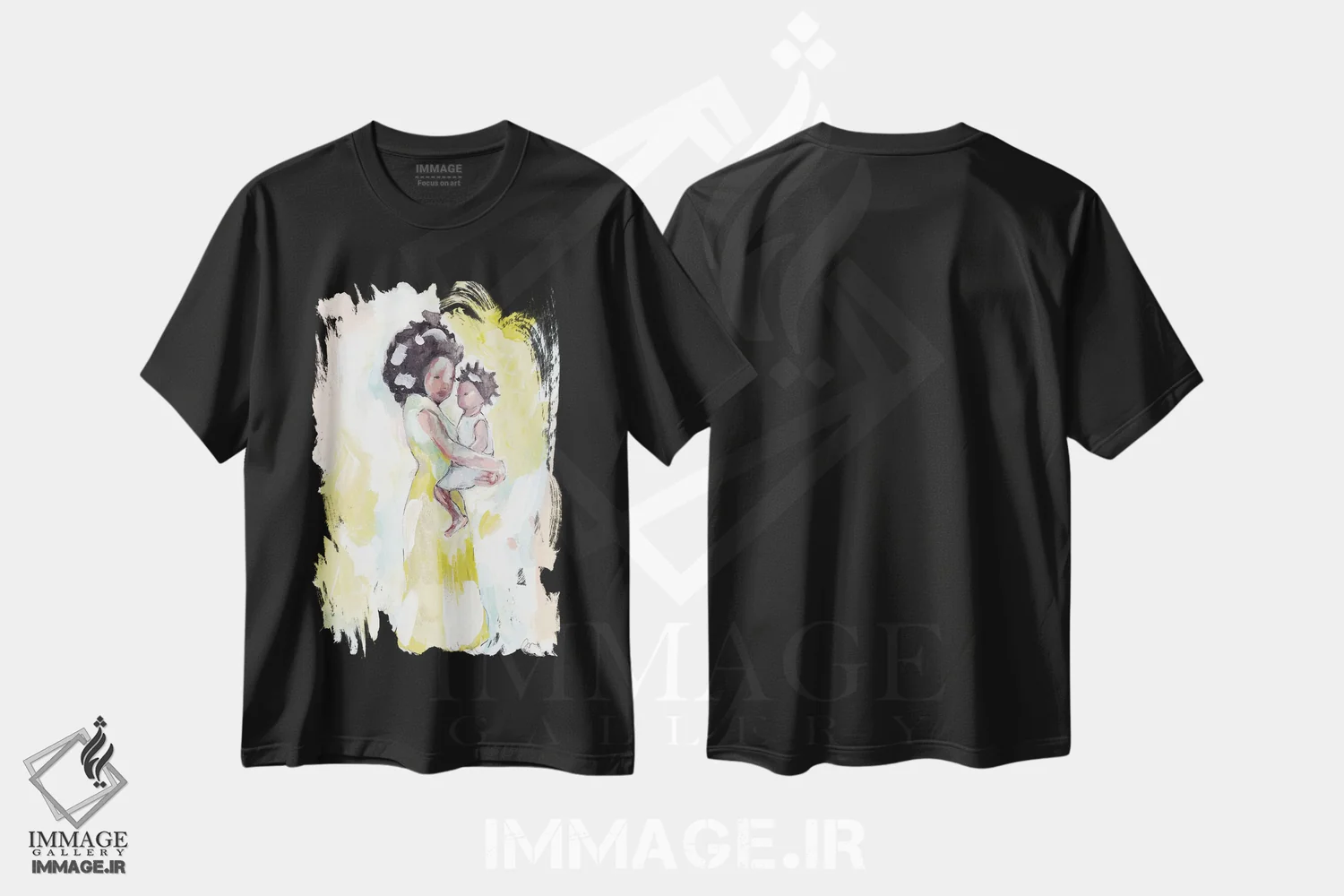 تیشرت مشکی طرح دار – تیشرت هنری معنوی ,عشق بدون قید و شرط اثر جسیکا مینگو immage.ir