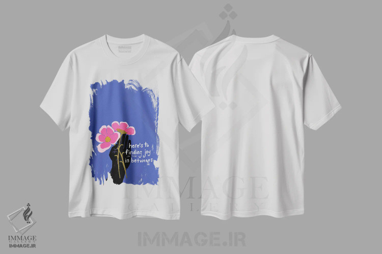 تیشرت سفید طرح دار – تیشرت مینیمال ,به یافتن شادی در لحظات میان بر اثر مورگان هارپر نیکولز فروشگاه ایماژ