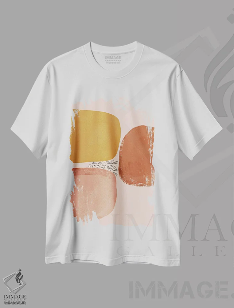 تیشرت سفید طرح دار – تیشرت مینیمال ,تغییر کردن حتی در انتظار اثر مورگان هارپر نیکولز فروشگاه ایماژ
