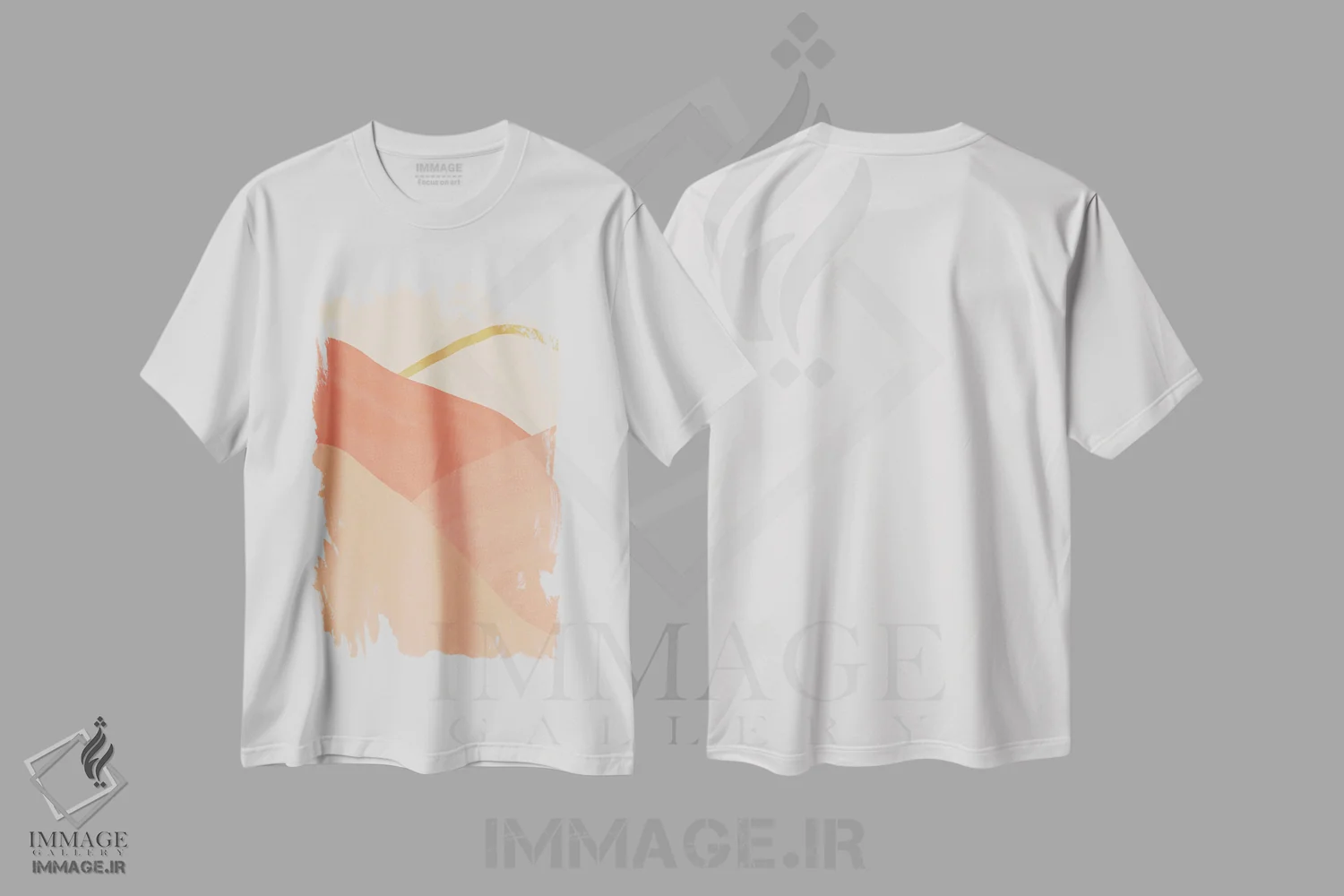 تیشرت سفید طرح دار – تیشرت دار ,کوه ها به رنگ صورتی اثر مورگان هارپر نیکولز immage.ir