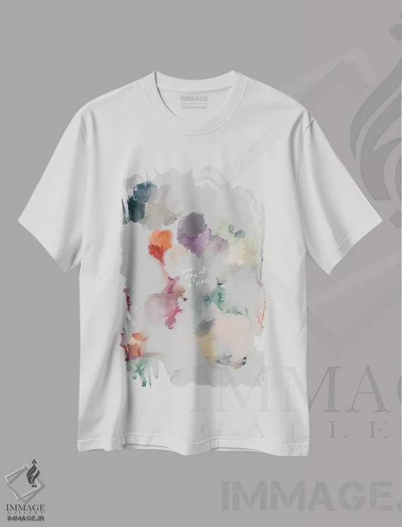 تیشرت سفید طرح دار – تیشرت سلامت روان ,روزی یک روز اثر مورگان هارپر نیکولز فروشگاه ایماژ