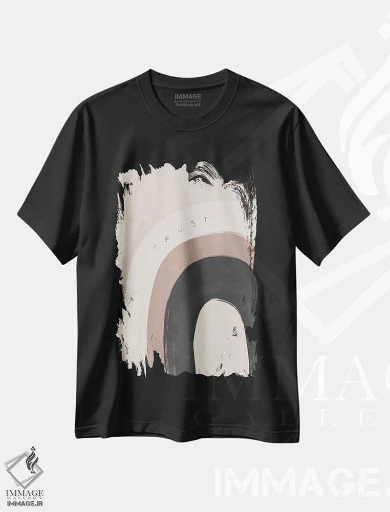 تیشرت مشکی طرح دار – تیشرت الهام بخش ,به رنگین کمان اعتماد کن اثر مورگان هارپر نیکولز immage.ir