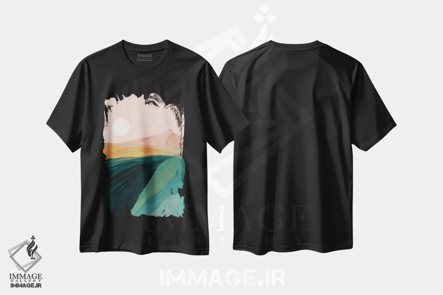 تیشرت مشکی طرح دار – تیشرت طبیعت ,تنگه زمردی اثر مورگان هارپر نیکولز immage.ir