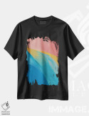 تیشرت مشکی طرح دار – تیشرت گرافیکی ,رنگ های اولیه انتزاعی اثر مورگان هارپر نیکولز فروشگاه ایماژ
