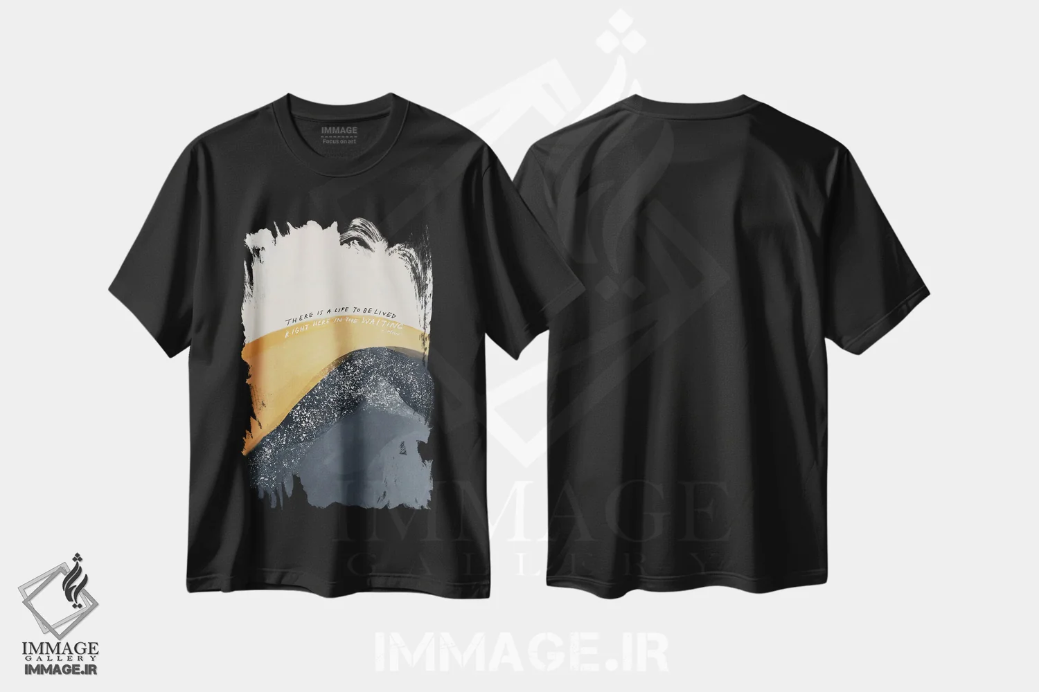 تیشرت مشکی طرح دار – تیشرت انگیزشی ,زندگی ای هست که باید زندگی شود اثر مورگان هارپر نیکولز فروشگاه ایماژ