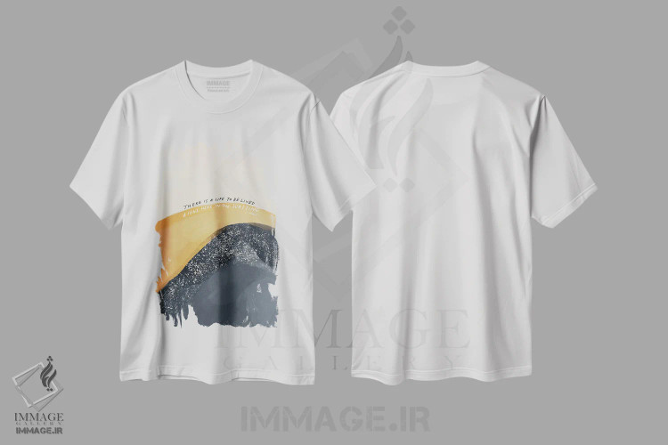 تیشرت سفید طرح دار – تیشرت انگیزشی ,زندگی ای هست که باید زندگی شود اثر مورگان هارپر نیکولز immage.ir