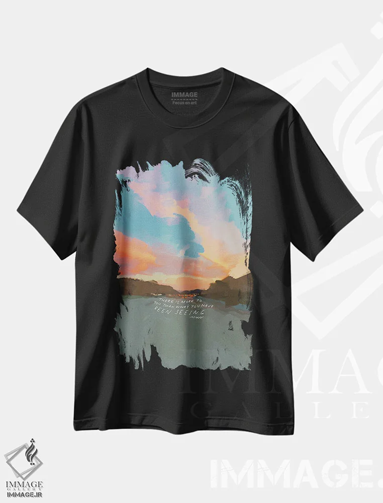 تیشرت مشکی طرح دار – تیشرت انگیزشی ,تو بیش از آنچه تا به حال دیده ای هستی اثر مورگان هارپر نیکولز فروشگاه ایماژ