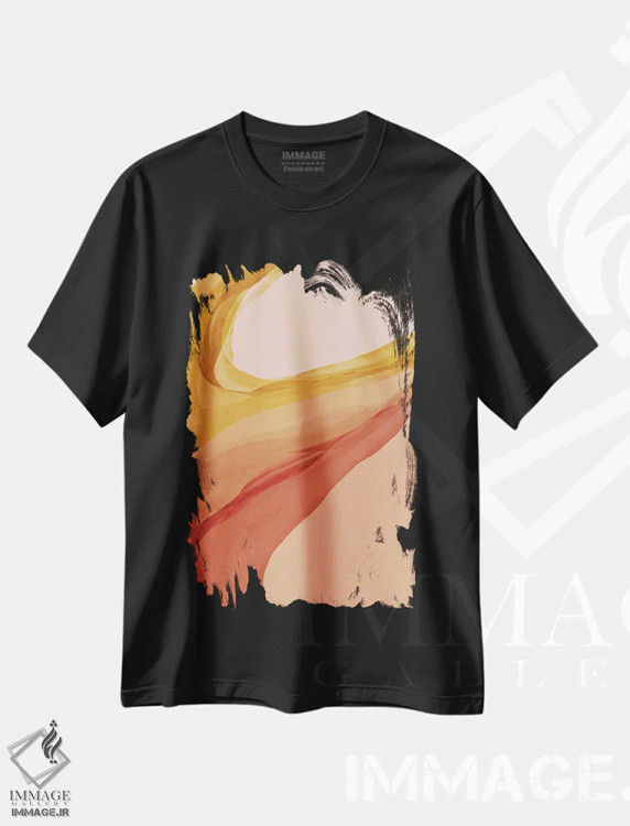 تیشرت مشکی طرح دار – تیشرت آبستره ,اشکال انتزاعی اثر مورگان هارپر نیکولز فروشگاه ایماژ