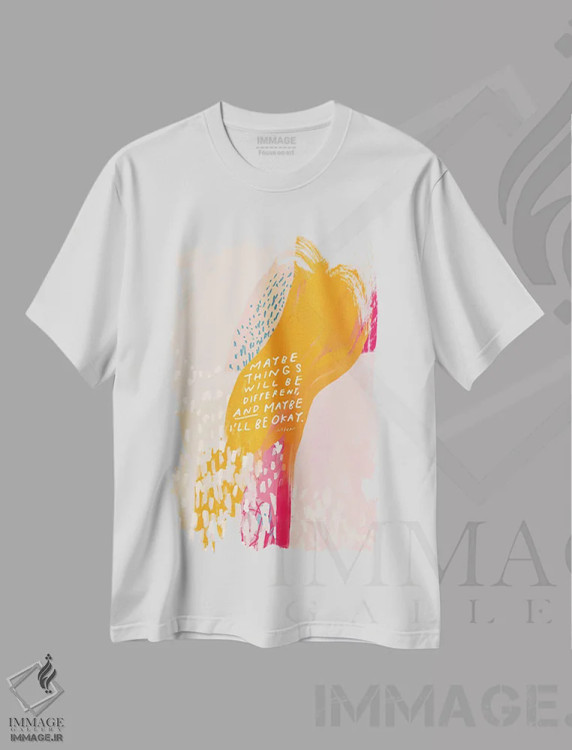 تیشرت سفید طرح دار – تیشرت تایپوگرافی ,شاید اوضاع فرق کند اثر مورگان هارپر نیکولز immage.ir