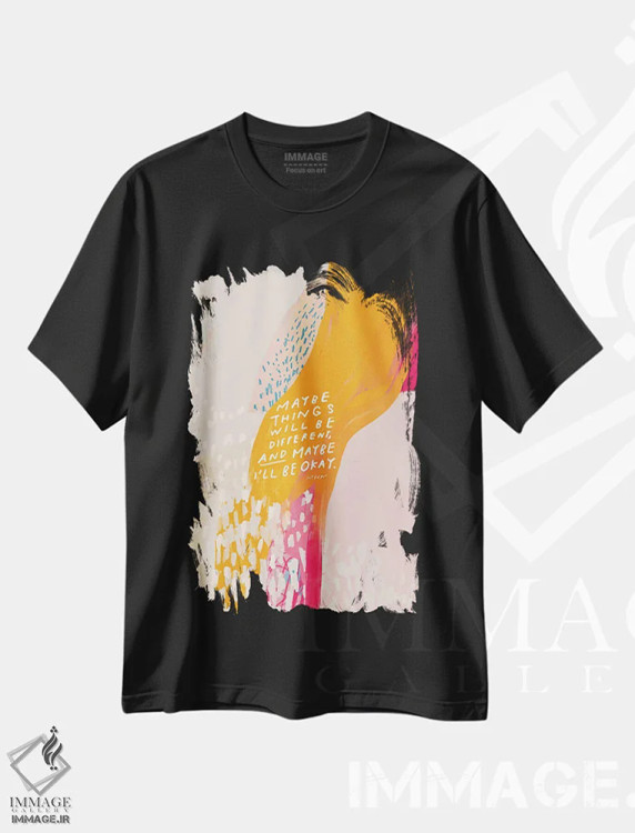 تیشرت مشکی طرح دار – تیشرت تایپوگرافی ,شاید اوضاع فرق کند اثر مورگان هارپر نیکولز فروشگاه ایماژ