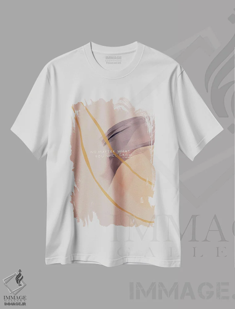 تیشرت سفید طرح دار – تیشرت مینیمالیستی ,هرچه باشد تو رشد خواهی کرد اثر مورگان هارپر نیکولز immage.ir