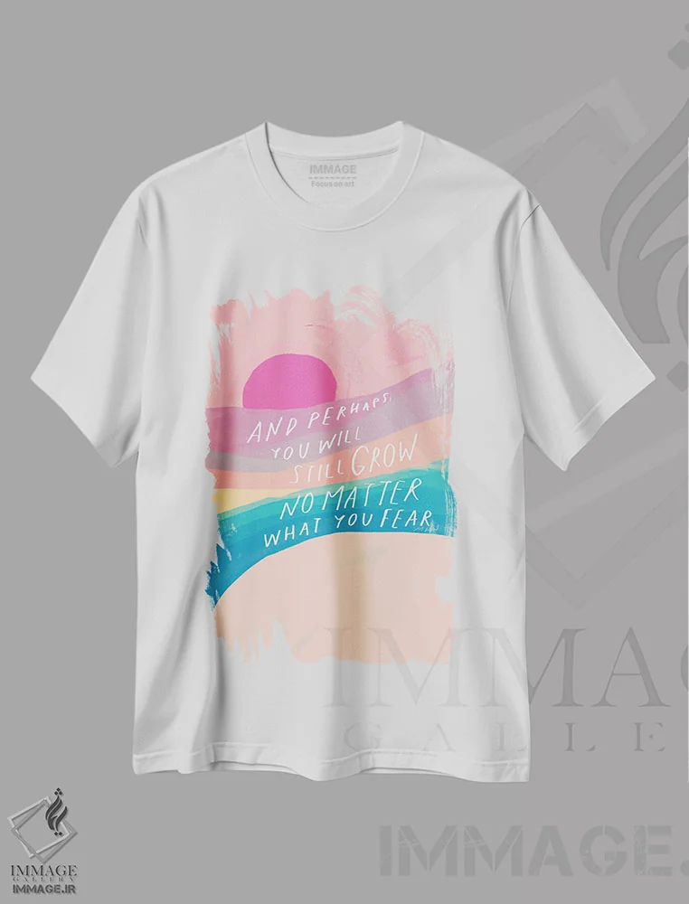 تیشرت سفید طرح دار – تیشرت انگیزشی ,شاید هنوز رشد کنی اثر مورگان هارپر نیکولز immage.ir