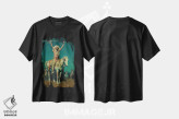 تیشرت مشکی طرح دار – تیشرت طبیعت ,"برکات ماه" اثر دیوید من immage.ir