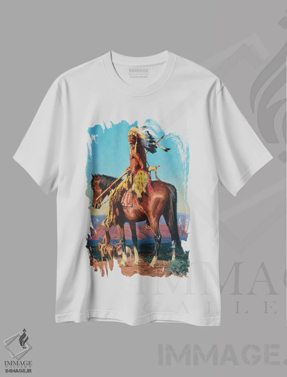 تیشرت سفید طرح دار – تیشرت طبیعت ,"غروب صخره قرمز" اثر دیوید من immage.ir