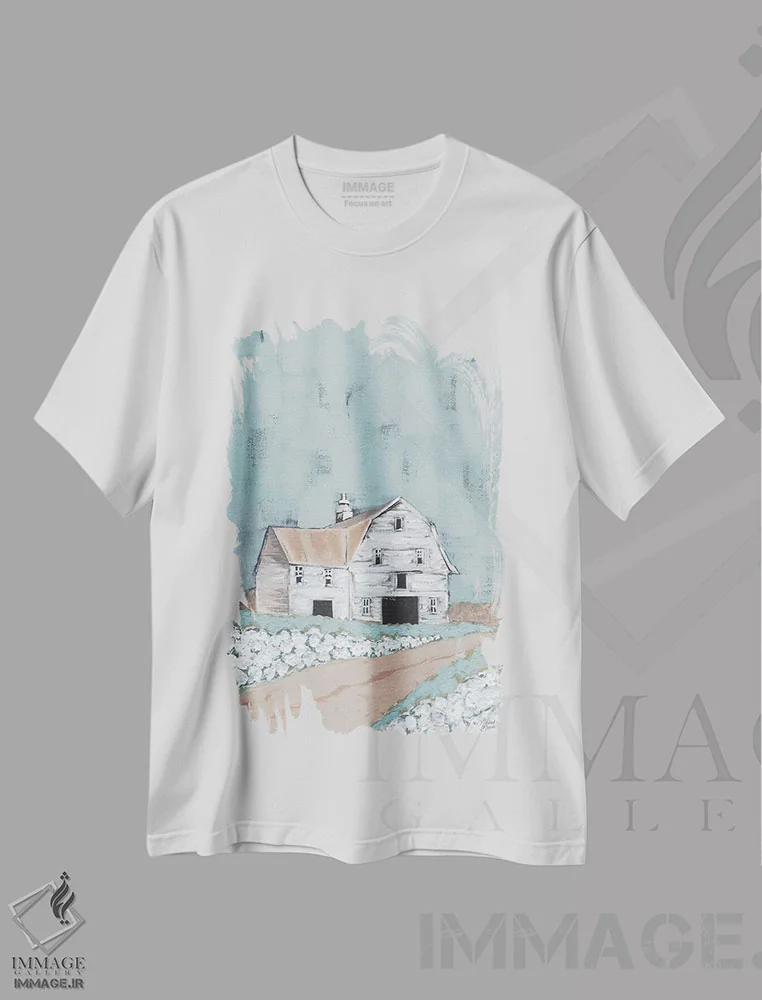تیشرت سفید طرح دار – تیشرت طبیعت ,بزرگ شده در طویله اثر میشل نورمن immage.ir
