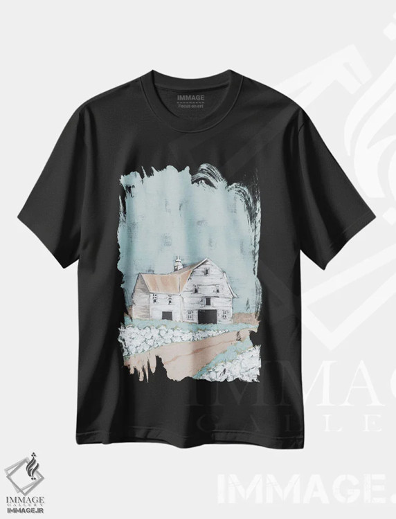 تیشرت مشکی طرح دار – تیشرت طبیعت ,بزرگ شده در طویله اثر میشل نورمن فروشگاه ایماژ
