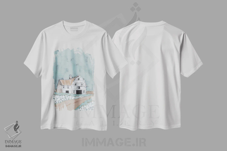 تیشرت سفید طرح دار – تیشرت طبیعت ,بزرگ شده در طویله اثر میشل نورمن immage.ir