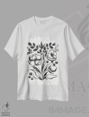 تیشرت سفید طرح دار – تیشرت گلدار ,طرح گلی مایا اثر میشل نورمن فروشگاه ایماژ