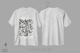 تیشرت سفید طرح دار – تیشرت گلدار ,طرح گلی مایا اثر میشل نورمن فروشگاه ایماژ