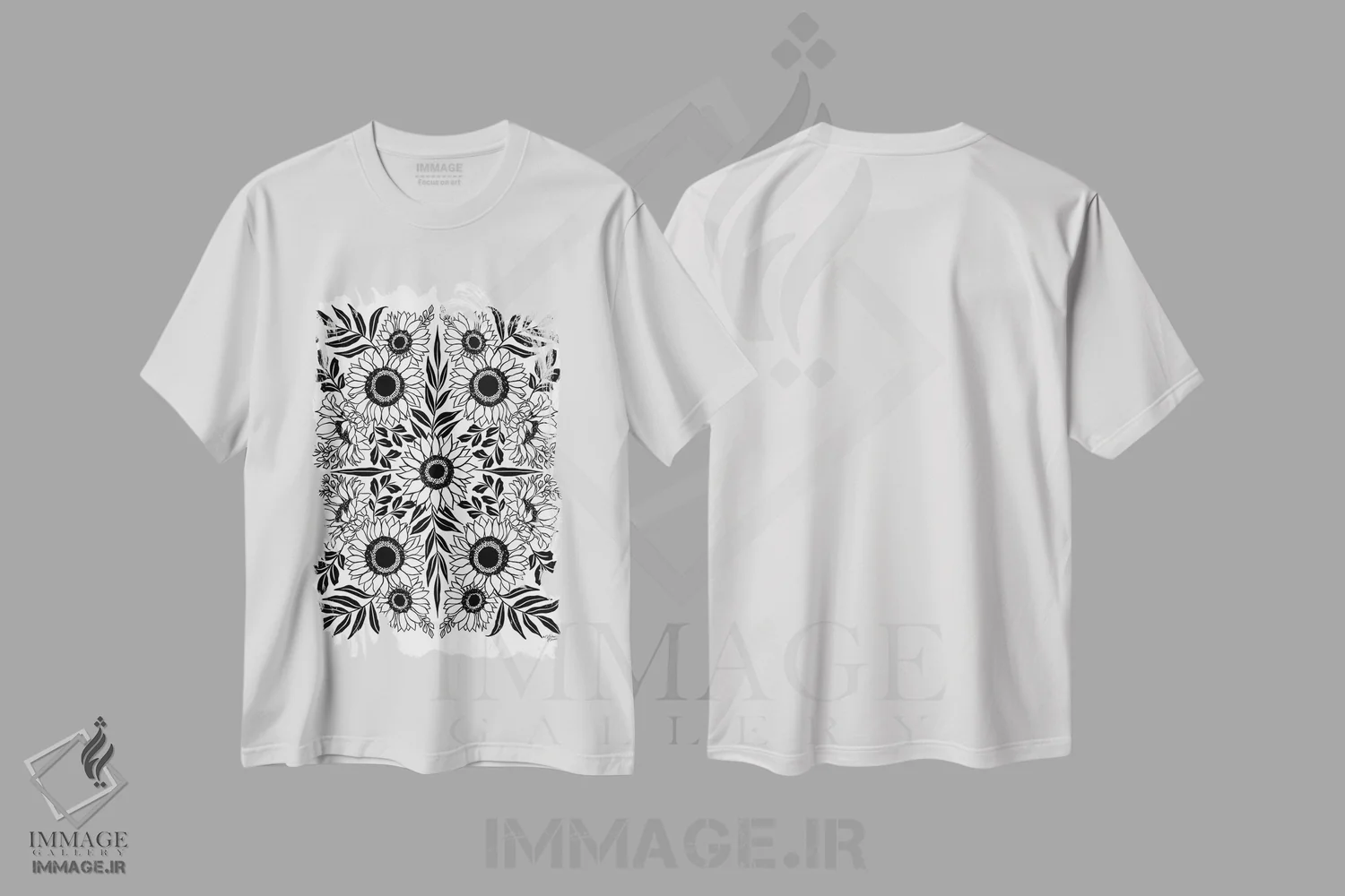 تیشرت سفید طرح دار – تیشرت گل آفتابگردان ,منتخبی از گل آفتابگردان اثر میشل نورمن immage.ir