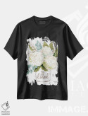 تیشرت مشکی طرح دار – تیشرت هنری ,گل هایی که دوستت دارند اثر میشل نورمن immage.ir