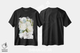 تیشرت مشکی طرح دار – تیشرت هنری ,گل هایی که دوستت دارند اثر میشل نورمن immage.ir