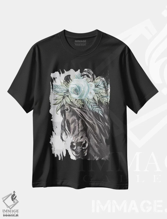 تیشرت مشکی طرح دار – تیشرت حیوانات ,فیونا اثر میشل نورمن immage.ir